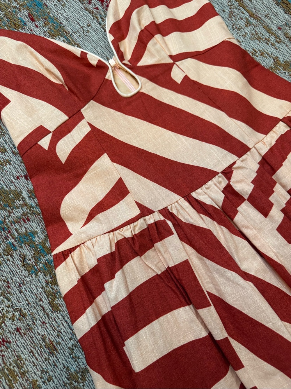 Mon Renn 100% cotton drop-waist maxi dress size XS - Picture 4 of 9